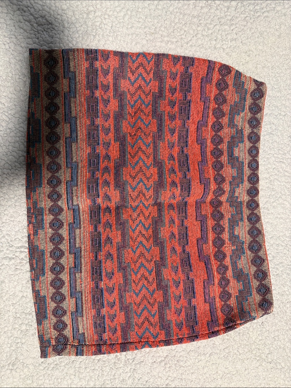 Forever 21 Red and Blue Geometric Mini Skirt